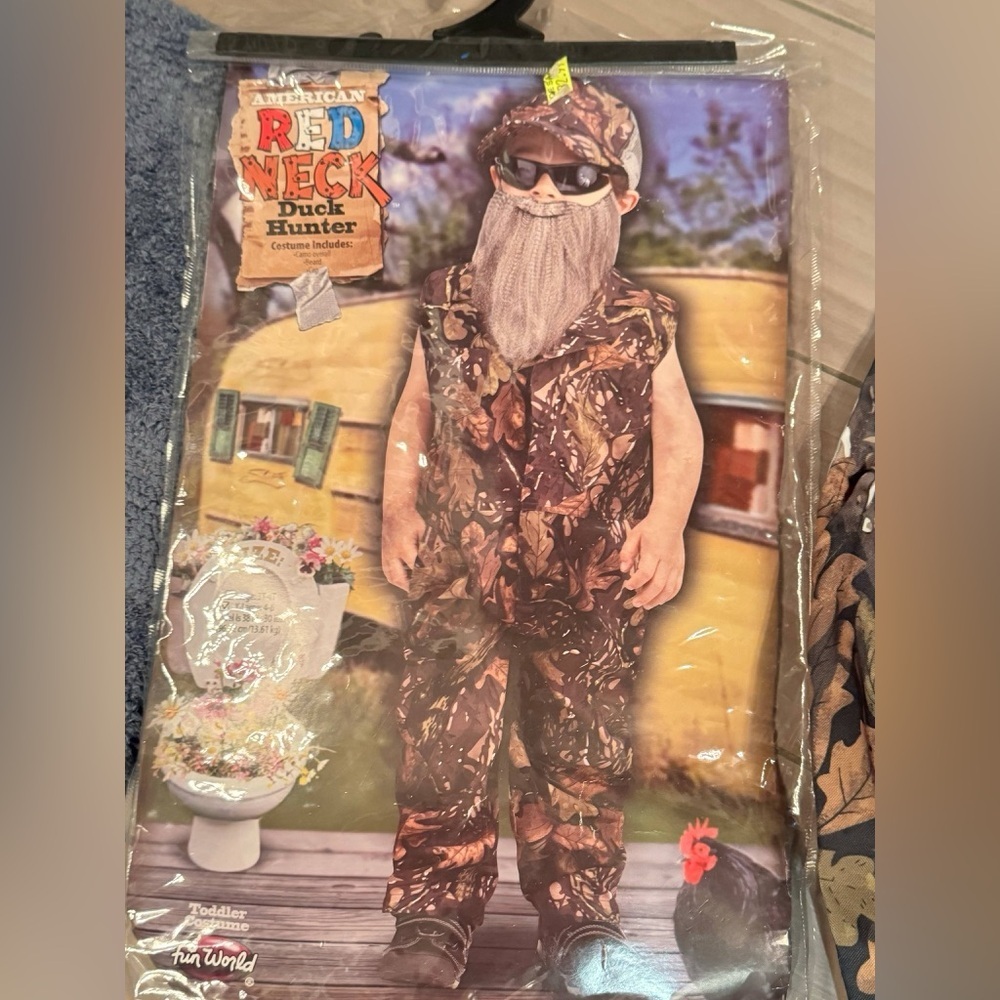 Kids Redneck Duck Hunter Costume - camo XL boys